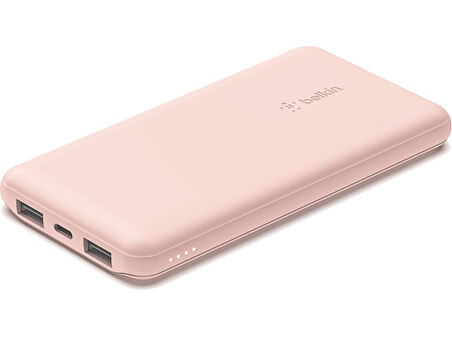 BELKIN 10K Powerbank + Usb-C 15W Çift Usb-A 15Cm Usb-A - C Kablo Taşınabilir Şarj Cihazı Pembe