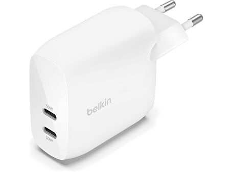 BELKIN 60W 2X Usb-C Pd Duvar Şarjı Beyaz