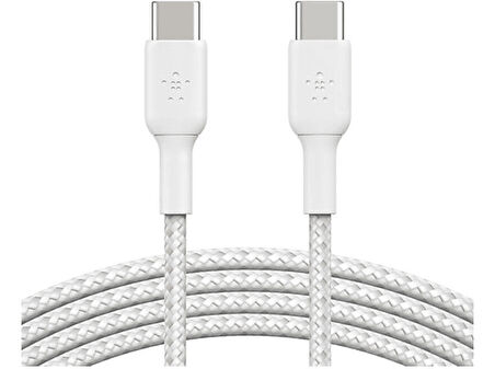 BELKIN Type-C To Type-C Örgülü Kablo 1 Metre (Ikili Paket) Beyaz