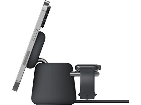 BELKIN 2-in-1 Wireless Şarj İstasyonu ile MagSafe 15 W Wireless Şarj Cihazı Siyah