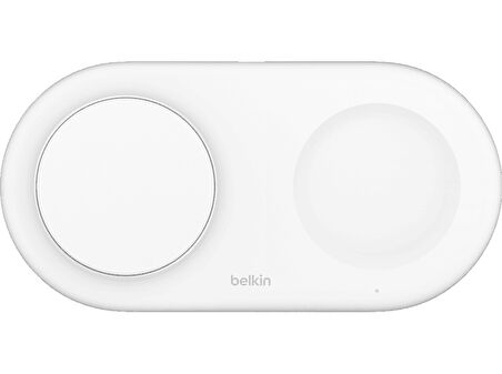 BELKIN Boostcharge Pro 2-in-1 Qi2 15W Kablosuz Şarj Standı Usb-C Beyaz