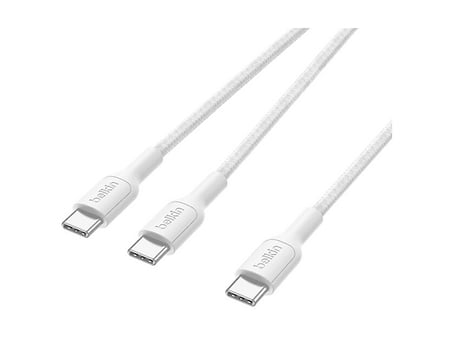BELKIN BC C-Dual C Şarj Kablosu 140W Beyaz
