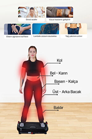 TeknoGerman Plus Model Yüksek Titreşimli Spor Cihazı , Vibration Plate , Egzersiz Ve Spor Cihazı - Kondisyon Ve Spor Aleti