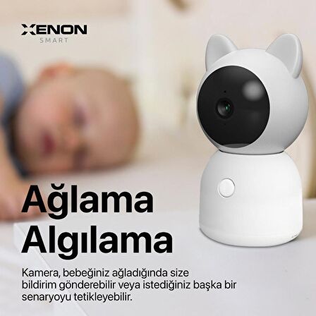 Akıllı Bebek Kamerası Sıcaklık ve Nem Ölçümü ve Ninni Çalma Smart Baby Camera