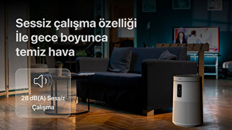 Akıllı Hava Temizleyici, Wi-Fi Mobil Uygulama Denetimli, Gece Lambalı, 50 m2 Etkili Air Purifier, CADR 360m³/s, 3 Katmanlı HEPA13 Filtreli, Sessiz Hava Temizleme Cihazı X7421