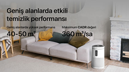 Akıllı Hava Temizleyici, Wi-Fi Mobil Uygulama Denetimli, Gece Lambalı, 50 m2 Etkili Air Purifier, CADR 360m³/s, 3 Katmanlı HEPA13 Filtreli, Sessiz Hava Temizleme Cihazı X7421