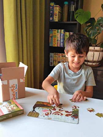 Sevimli İnek Mini Puzzle 40 Parça 4+ Yaş