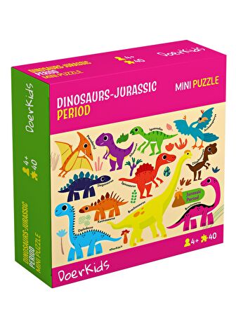 Dinozorlar - Jurassic Dönemi Mini Puzzle 40 Parça 4+ Yaş