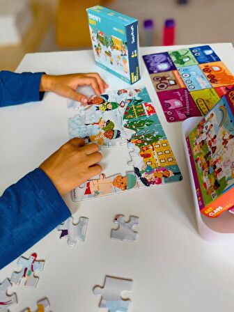 Kar Eğlencesi Mini Puzzle 40 Parça 4+ Yaş