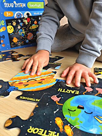 Gezegenler Jumbo Yer Puzzle | Eğitici Solar Sistem | 24 Parça 3+ Yaş