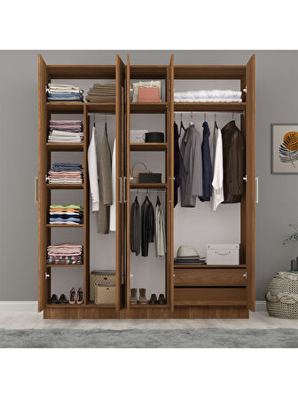 5 Kapaklı Gardırop 180cm