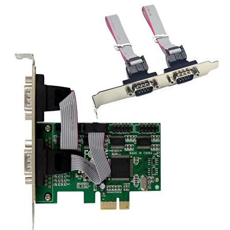 PCI E to 4 port RS232 DB9 seri com port çoklayıcı kart