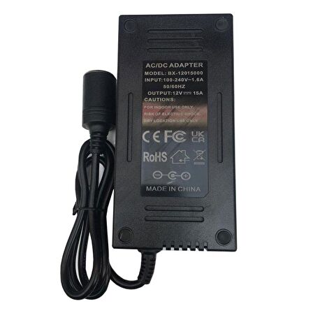 220V to 12V 15A Araç çakmaklık  Ac / Dc Dönüştürücü Adaptör