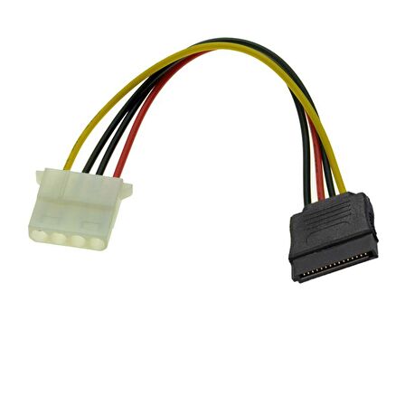 4 Pin Molex dişi to SATA 15 Pin dişi power kablo 30 cm 