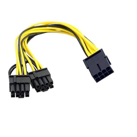 8 pin pcıe 12V to dual 6+2 8 pin pcı e gpu  power güç kablosu 30 cm