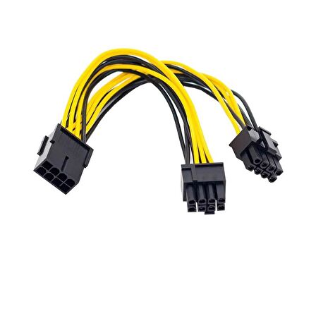 8 pin pcıe 12V to dual 6+2 8 pin pcı e gpu  power güç kablosu 30 cm