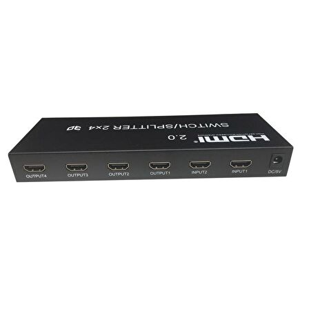 HDMI 2.0 2x4 Switcher/Splitter 4kx2k-60Hz hmı switcher-splitter