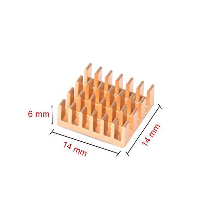 Pasif Chipset soğutucu 1.4*1.4.*6 mm alüminyum soğutucu gold