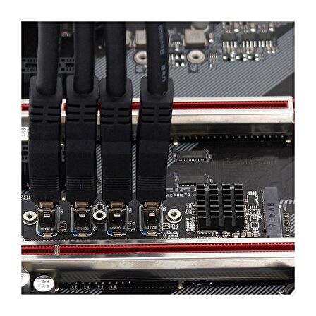 M.2 Mkey PCI E to 4port usb 3.0 1x riser çoklayıcı kart