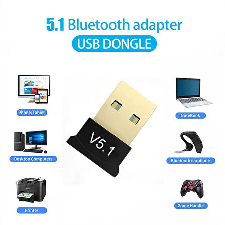 Bluetooth 5.1 usb 2.0 kablosuz ses aktarım adaptörü