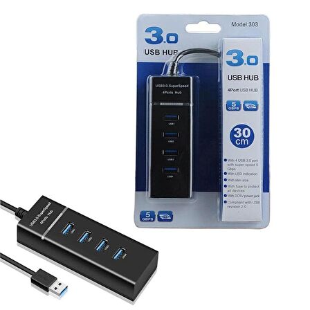 usb 3.0 4 port usb hub usb 3.0 çoğaltıcı siyah