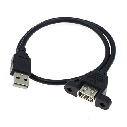 usb 2.0 dişi erkek panel tipi montaj tipi usb kablo 1m