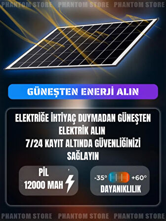 Güneş Enerjili Sim Kartlı Çift Kameralı Güvenlik Kamerası | Elektriksiz ve İnternetsiz Çalışır, Telefon Üzerinden Uzaktan İzleme