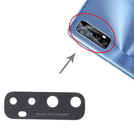 Realme 7 4G Uyumlu Kamera Lensi Cam RMX2151, RMX2163, RMX2155