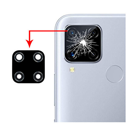 Realme C15 Uyumlu Kamera Lensi Cam RMX2180
