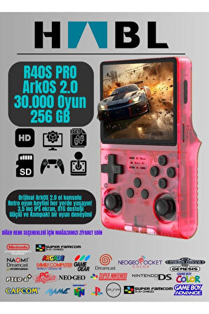 Retro Arcade R40s Pro Arkos 2.0 30.000 Oyunlu El Konsolu 256 Gb