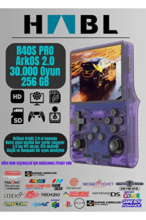 Retro Arcade R40s Pro Arkos 2.0 30.000 Oyunlu El Konsolu 256 Gb