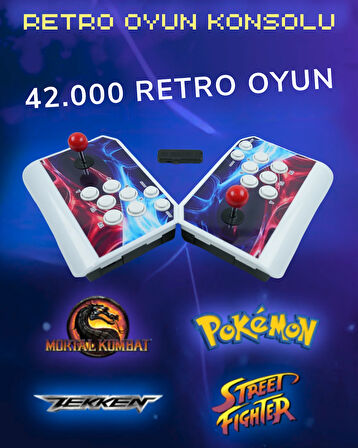 HABL 2025 Retro Arcade Kablosuz Oyun Konsolu 42.000 Oyunlu Süper BoxOyun 
