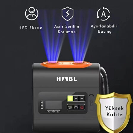 HABL Şarjlı Dijital Şişirme Pompası (Çadır/Paddle Board/Şişme Yatak vb)– 22PSI (1.5 BAR)