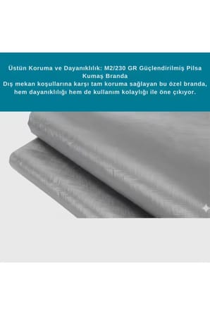 Güçlendirilmiş Su Geçirmez Kamp ve Çadır Altı Brandası - 6.3m2 Çadırlar İçin Uyumlu 2,5m*3,5m