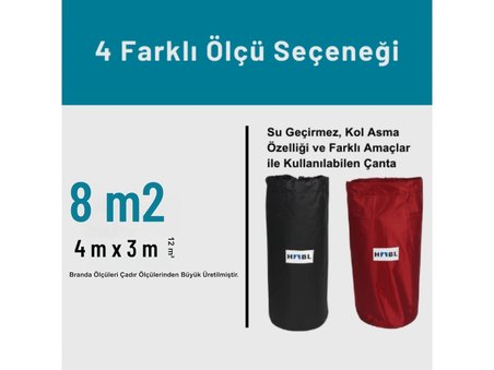 Güçlendirilmiş Su Geçirmez Kamp ve Çadır Altı Brandası - 8m2 Çadırlar İçin Uyumlu 3,5m*3m