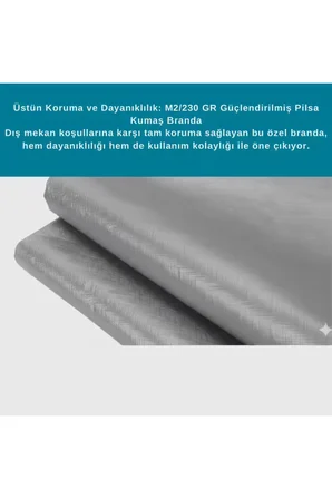 Güçlendirilmiş Su Geçirmez Kamp ve Çadır Altı Brandası - 12m2 Çadırlar İçin Uyumlu 3,5m*4m