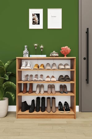 Asra Trend MDF 4 Katlı Açık Raflı Ayakkabılık - 90 cm, Modern,Bot Uyumlu,Çok Amaçlı Düzenleyici,A-32
