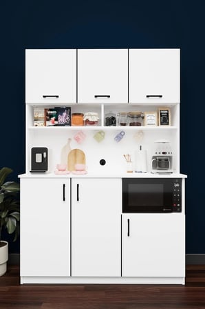 Modern Kahve Köşesi Dolabı %100 MDF Çok Amaçlı Erzak Depolama Dolabı KAHVE03