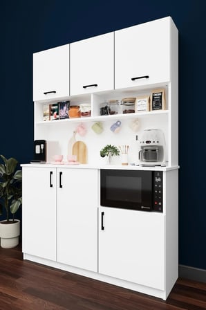 Modern Kahve Köşesi Dolabı %100 MDF Çok Amaçlı Erzak Depolama Dolabı KAHVE03