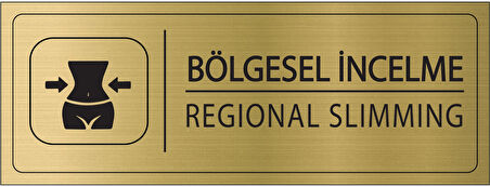 Mayeka Bölgesel İncelme İsimlik Altın Metal Kapı İsimliği Levhası Yönlendirme Tabelası