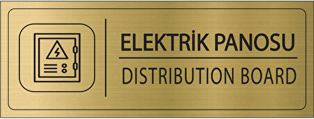 Mayeka Elektrik Panosu İsimlik Altın Metal Kapı İsimliği Levhası Yönlendirme Tabelası
