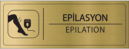 Mayeka Epilasyon İsimlik Altın Metal Kapı İsimliği Levhası Yönlendirme Tabelası