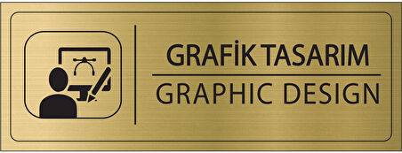 Mayeka Grafik Tasarım İsimlik Altın Metal Kapı İsimliği Levhası Yönlendirme Tabelası
