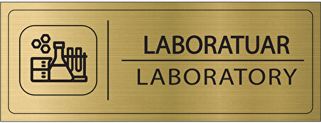 Mayeka Laboratuar İsimlik Altın Metal Kapı İsimliği Levhası Yönlendirme Tabelası
