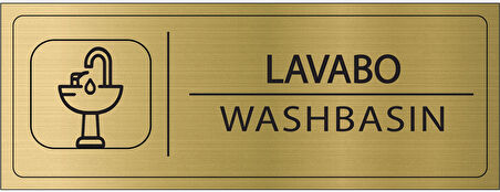 Mayeka Lavabo İsimlik Altın Metal Kapı İsimliği Levhası Yönlendirme Tabelası