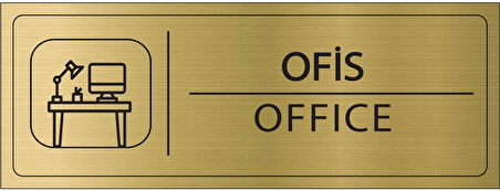 Mayeka Ofis İsimlik Altın Metal Kapı İsimliği Levhası Yönlendirme Tabelası