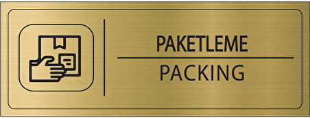 Mayeka Paketleme İsimlik Altın Metal Kapı İsimliği Levhası Yönlendirme Tabelası
