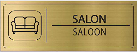 Mayeka Salon İsimlik Altın Metal Kapı İsimliği Levhası Yönlendirme Tabelası