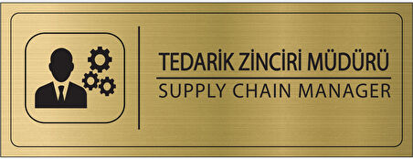 Mayeka Tedarik Zinciri Müdürü İsimlik Altın Metal Kapı İsimliği Levhası Yönlendirme Tabelası