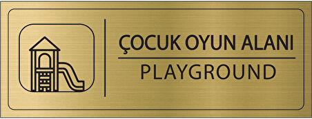 Mayeka Çocuk Oyun Alanı İsimlik Altın Metal Kapı İsimliği Levhası Yönlendirme Tabelası